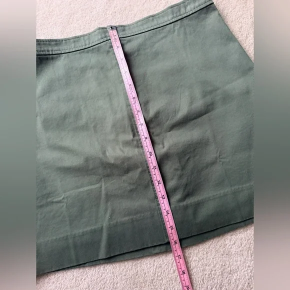 J. Crew Natasha Lined Skirt Sz 8 Green Stretch Cotton NWT Retails $98 - Picture 7 of 8